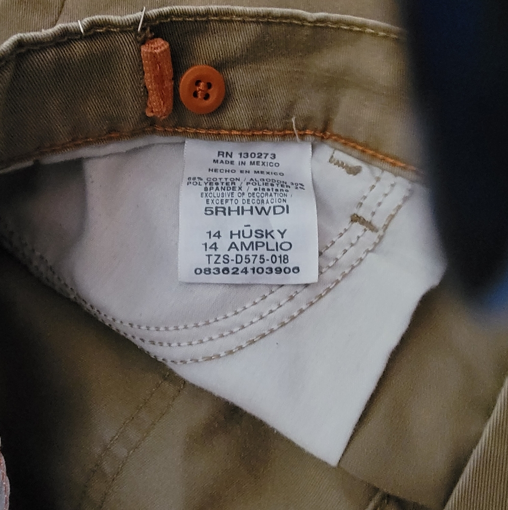 Wrangler size 14 Husky Tan Khaki Jeans